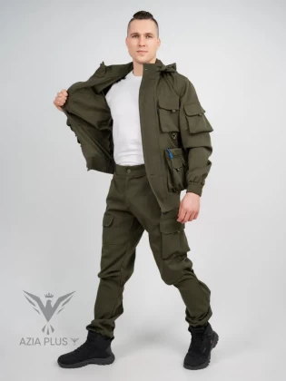 Тактический костюм Следопыт Короткий Ткань Рипстоп летний водоотталкивающий цвет Хаки